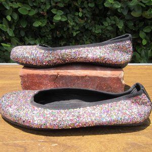 Women's Size 8 39 Kokua Glitter Ballet Flats Slip On Shoes